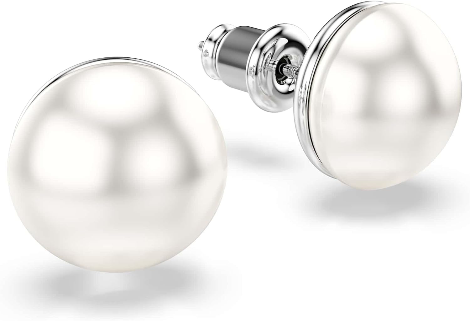 image:imageSwarovski Matrix stud earrings Crystal pearl White Rhodium plated