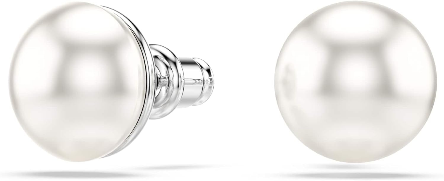 image:imageSwarovski Matrix stud earrings Crystal pearl White Rhodium plated