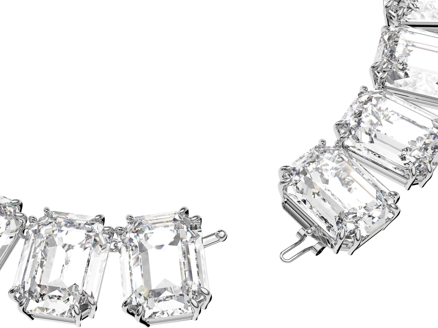 image:imageSwarovski Millenia Necklace amp Earrings Collection Clear Octagon Cut Crystal Rhodium Finish Extender Sold Separately