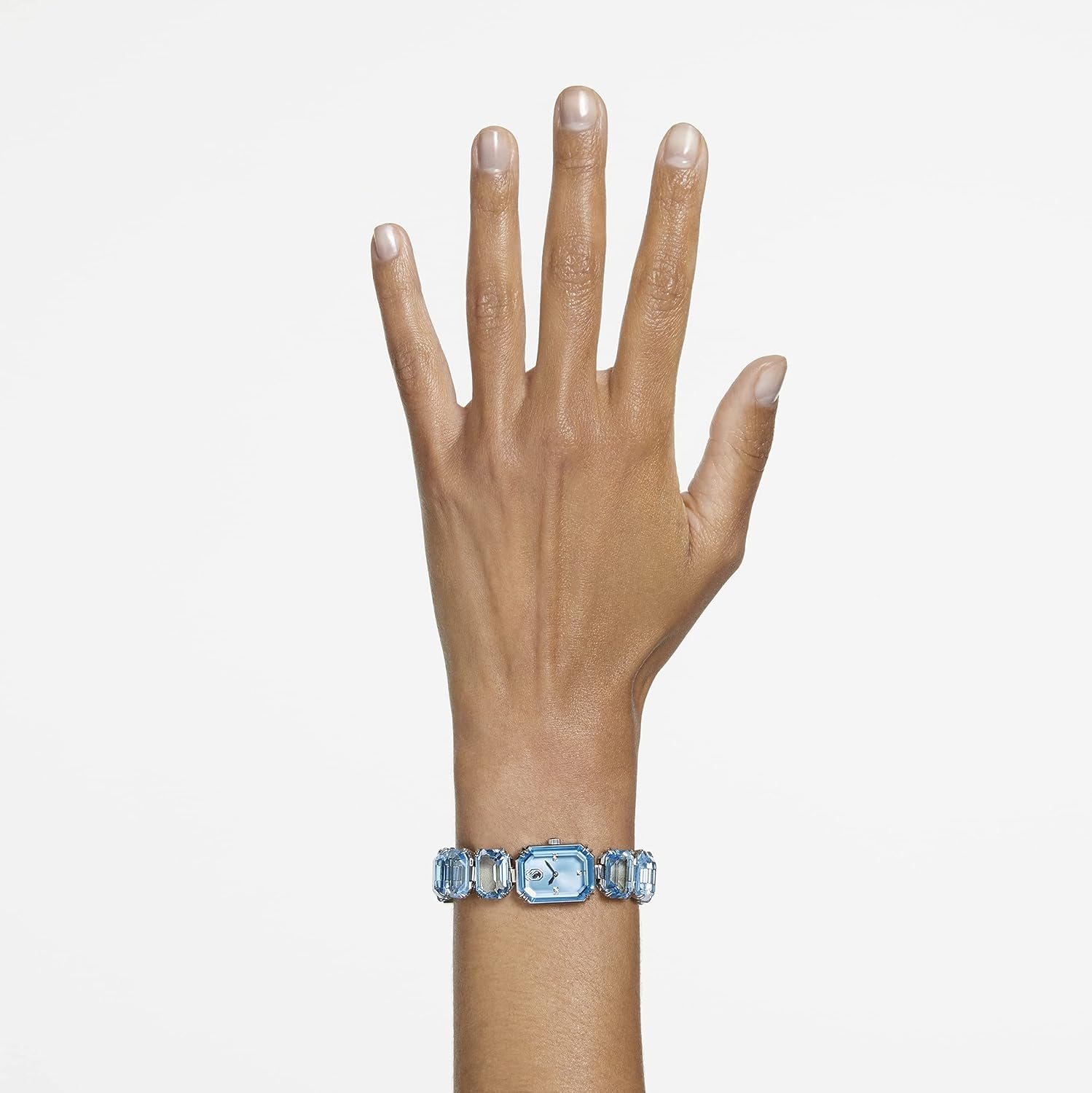 image:imageSwarovski Millenia Watch Blue Octagon Cut Crystals Sapphire Glass Centrepiece and Stainless Steel Accents Part of The Millenia Collection