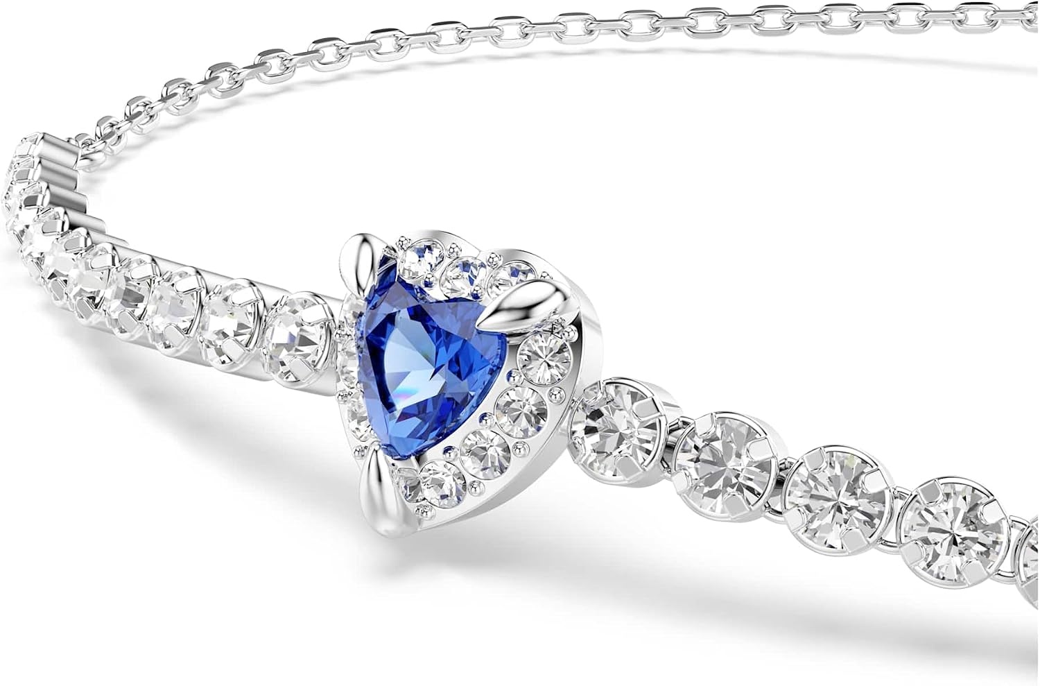 image:imageSwarovski One bracelet Mixed cuts Heart Blue Rhodium plated