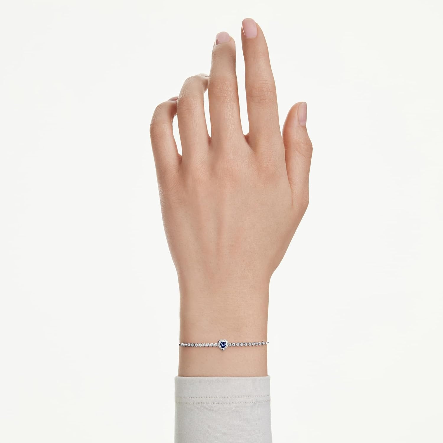 image:imageSwarovski One bracelet Mixed cuts Heart Blue Rhodium plated