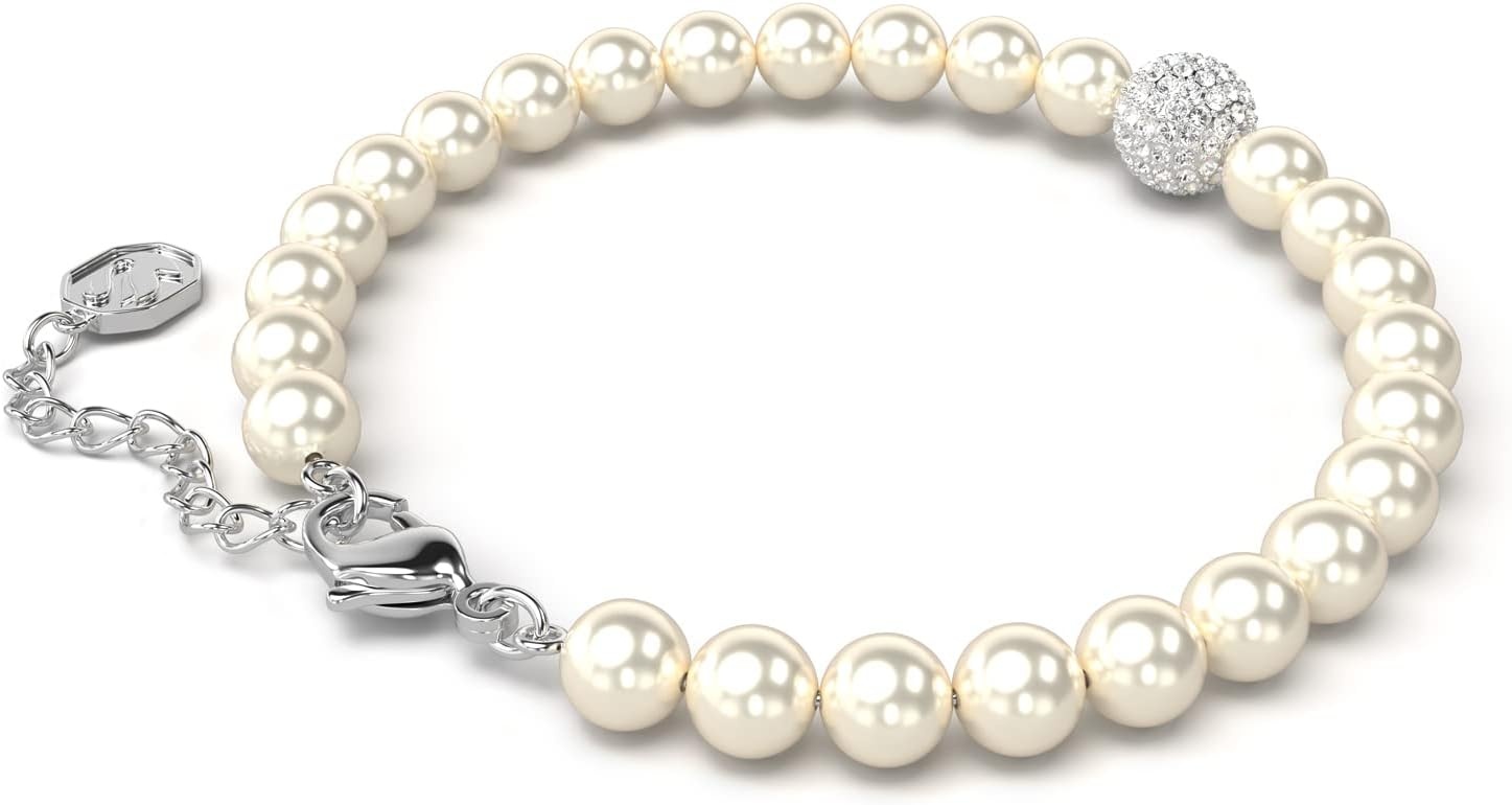 image:imageSwarovski Remix Strand Bracelet Crystal Pearls and PavSet Sphere in a Rhodium Finished Setting Part of the Remix Collection