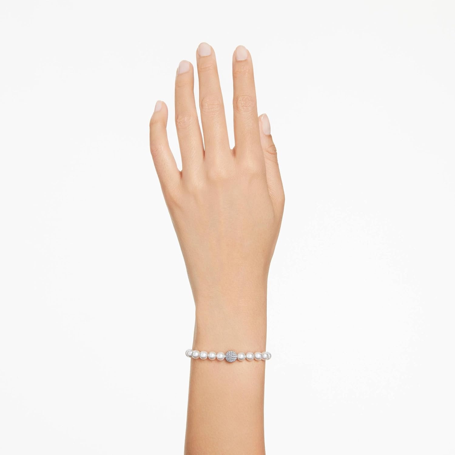 image:imageSwarovski Remix Strand Bracelet Crystal Pearls and PavSet Sphere in a Rhodium Finished Setting Part of the Remix Collection