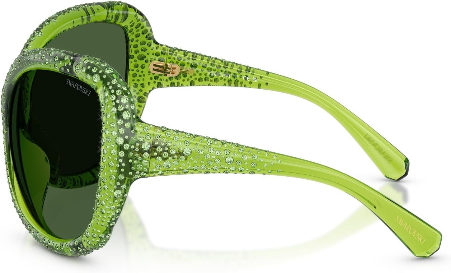 image:imageSwarovski SK6052 Sunglasses Transparent GreenDark Green 72 mm