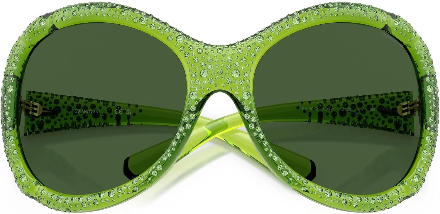 image:imageSwarovski SK6052 Sunglasses Transparent GreenDark Green 72 mm