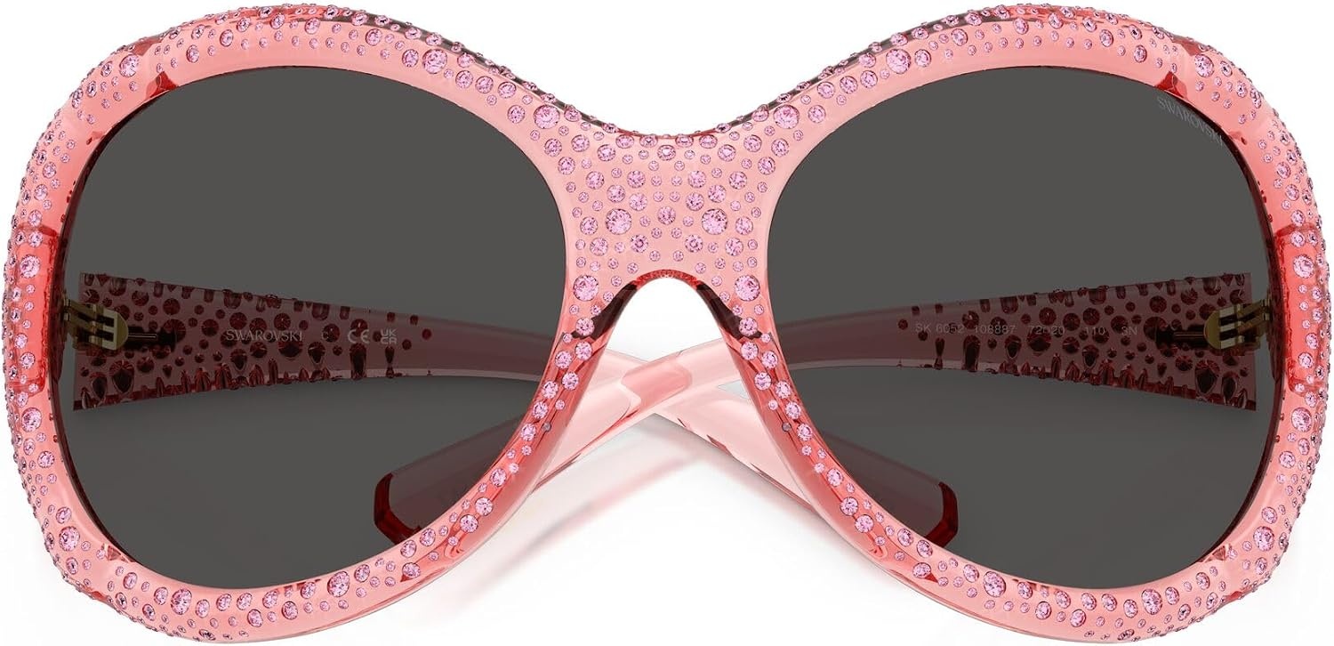 image:imageSwarovski SK6052 Sunglasses Transparent PinkDark Grey 72 mm