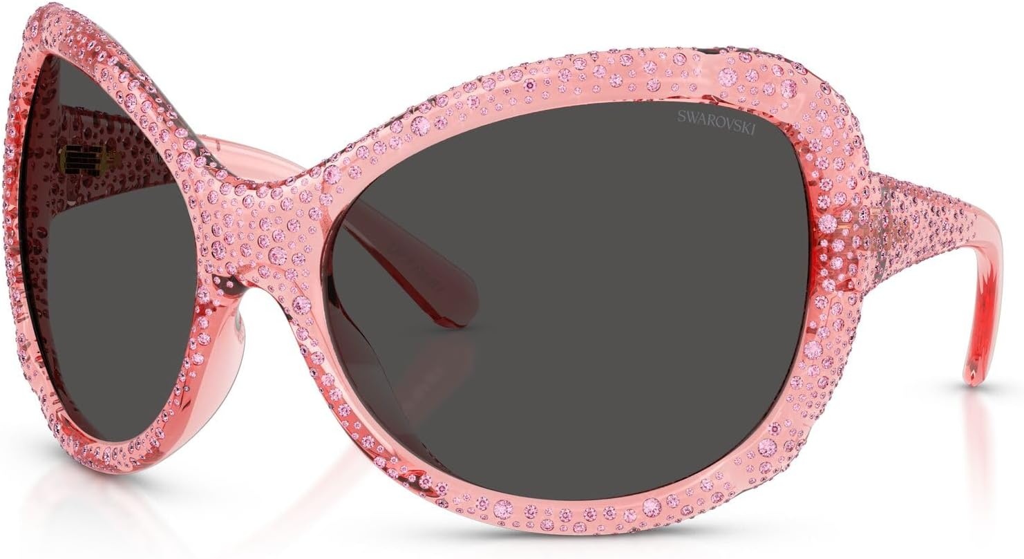 image:imageSwarovski SK6052 Sunglasses Transparent PinkDark Grey 72 mm