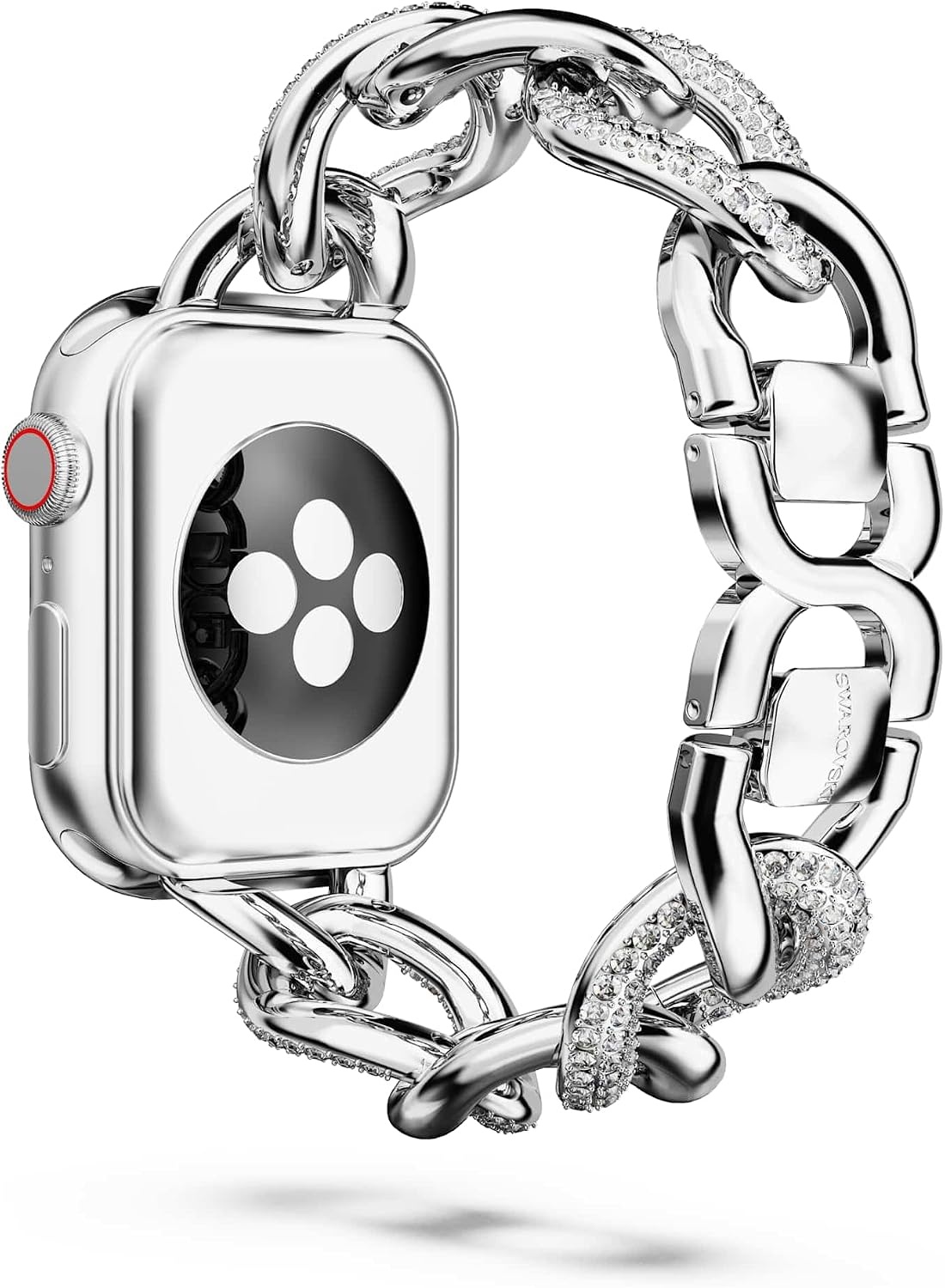 image:imageSwarovski Sparkling chain strap compatible with Apple Watch Silver tone Stainless steel