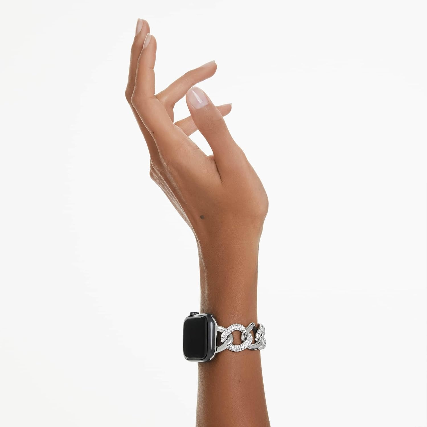 image:imageSwarovski Sparkling chain strap compatible with Apple Watch Silver tone Stainless steel