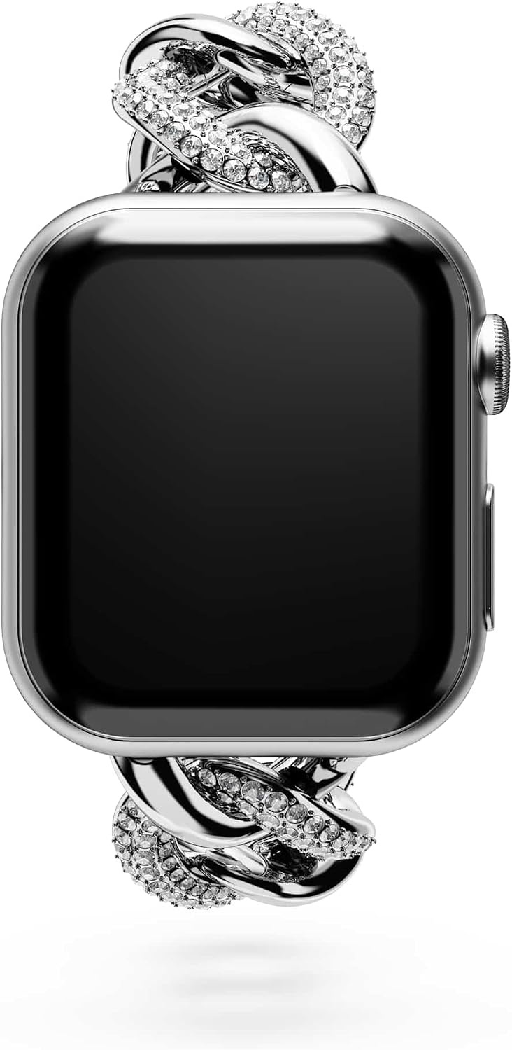 image:imageSwarovski Sparkling chain strap compatible with Apple Watch Silver tone Stainless steel