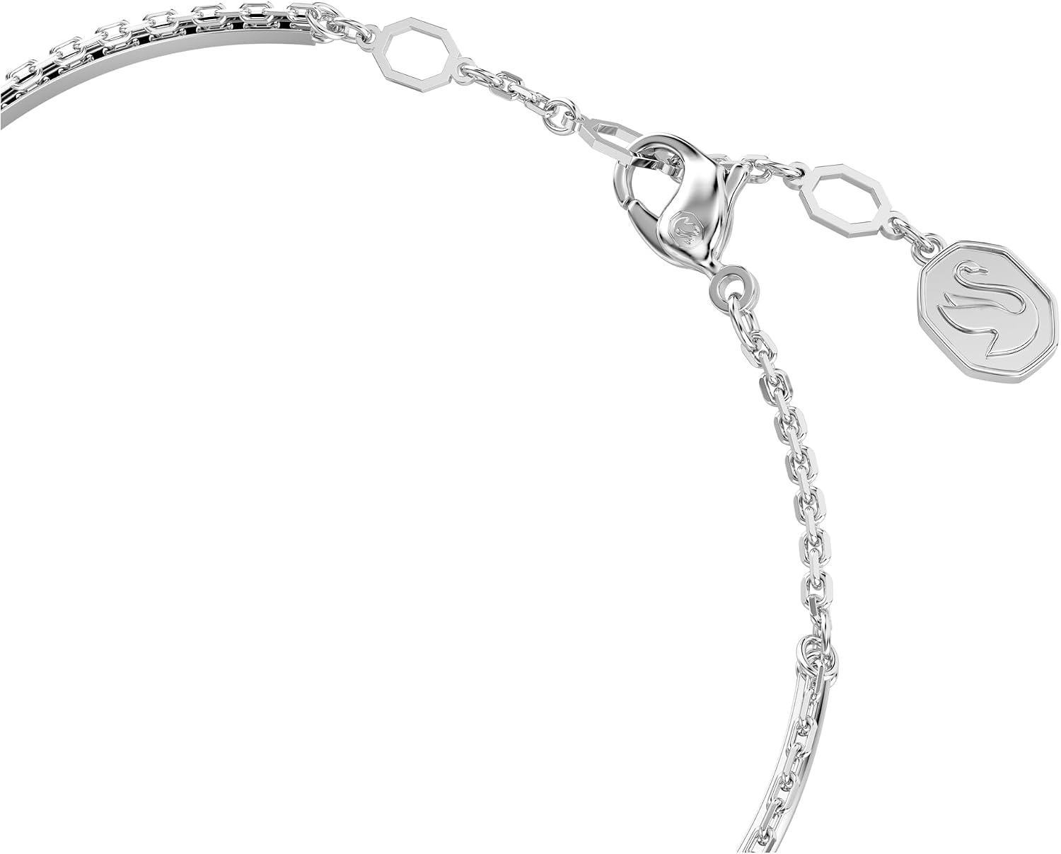 image:imageSwarovski Sublima Bangle Bracelet Meteor Motif with Snow Pav of Clear Round Crystals in a RhodiumFinished Setting Part of the Sublima Collection