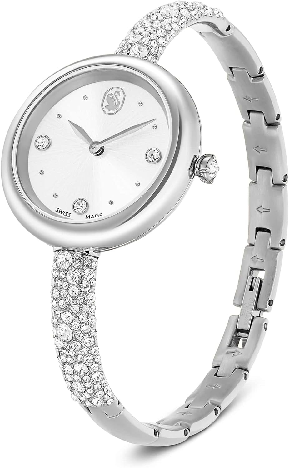 image:imageSwarovski Sublima Bangle Watch Swiss Made Metal Bracelet Silver Tone Stainless Steel