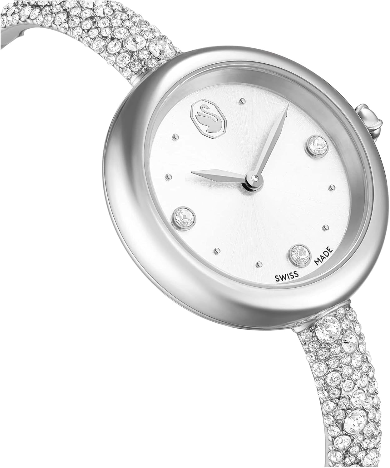 image:imageSwarovski Sublima Bangle Watch Swiss Made Metal Bracelet Silver Tone Stainless Steel