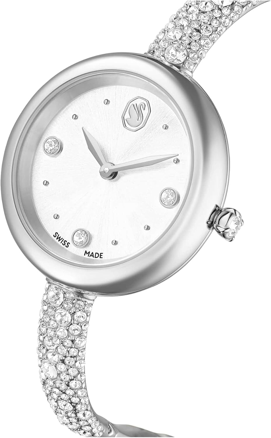 image:imageSwarovski Sublima Bangle Watch Swiss Made Metal Bracelet Silver Tone Stainless Steel