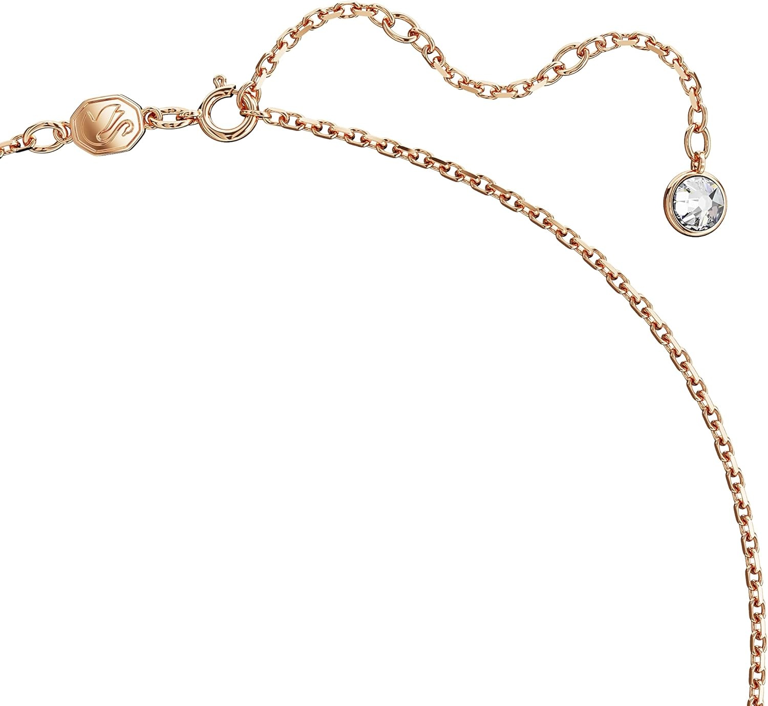 image:imageSwarovski Swan Pendant Necklace with Pink Crystal Pav on rosegold tone Plated Chain Part of the Iconic Swan Collection