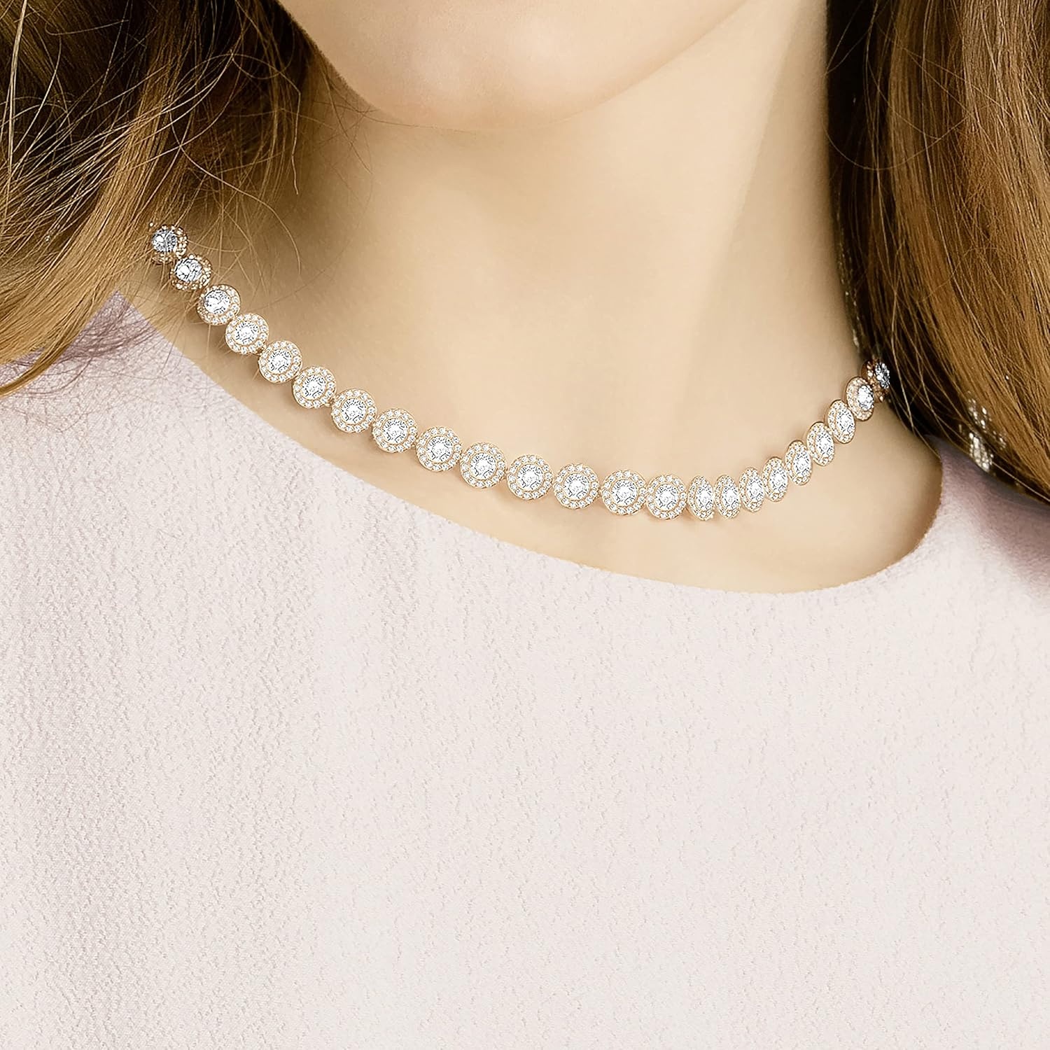 image:imageSwarovski Una Angelic AllAround Crystal Necklace CollectionRose Gold