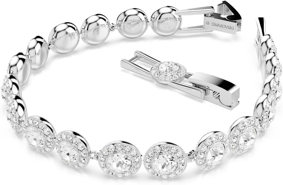 image:imageSwarovski Una Angelic Tennis Bracelet Round Cut Clear Rhodium Finished