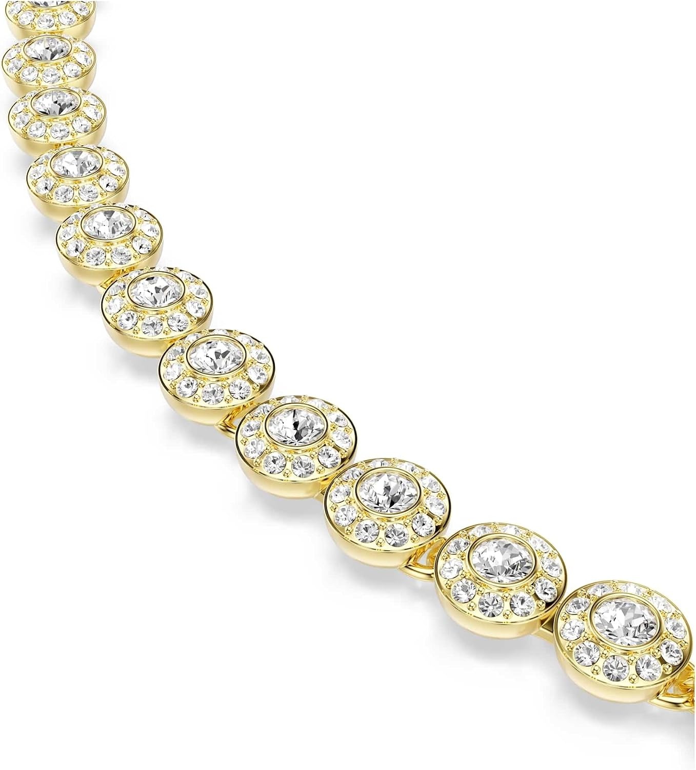 image:imageSwarovski Una Angelic necklace Round cut Small White Goldtone plated