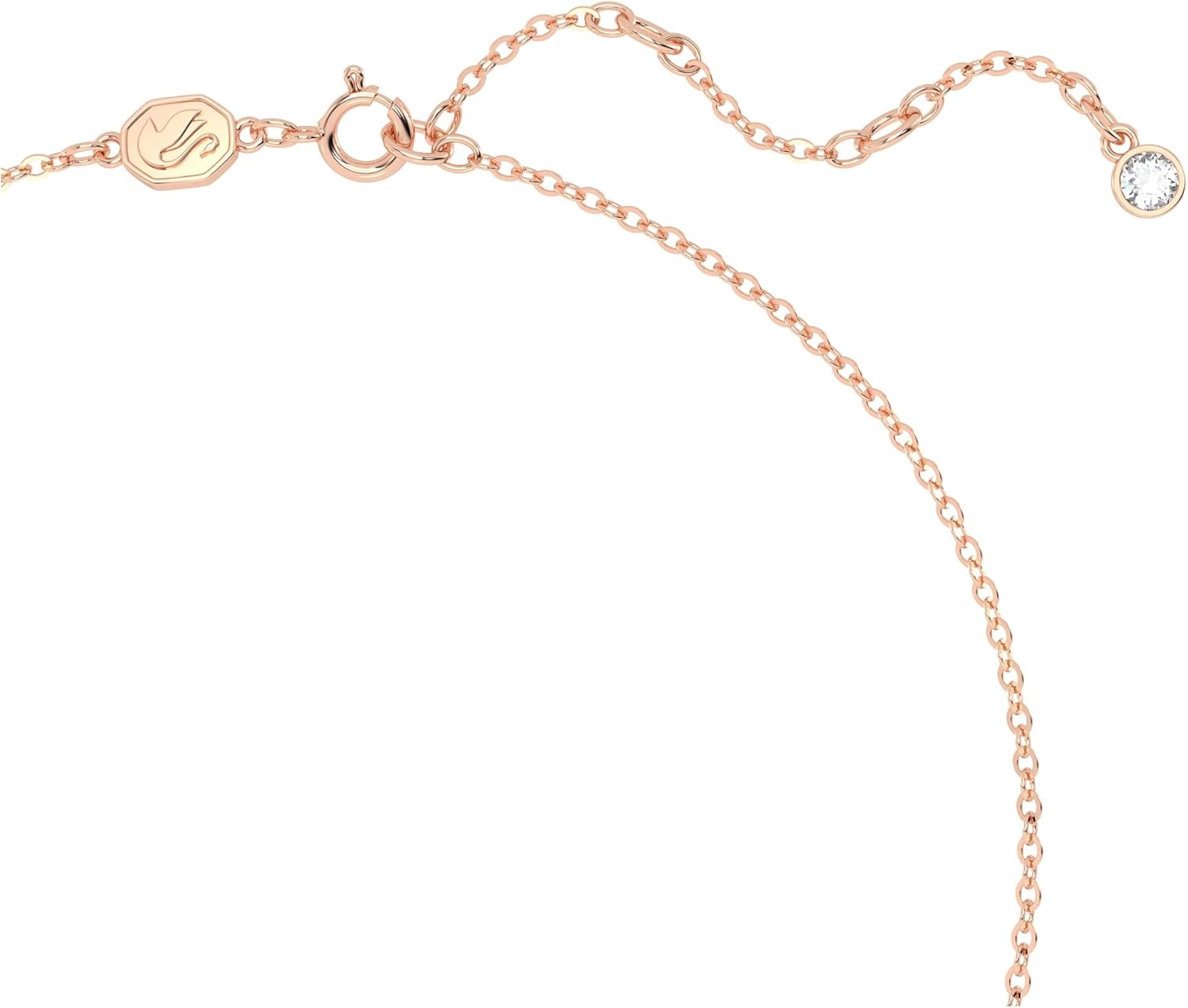 image:imageSwarovski Volta Necklace Earrings and Bracelets Jewelry Collection BowInspired Pink and Clear Crystals with RoseGold Tone FinishNecklace