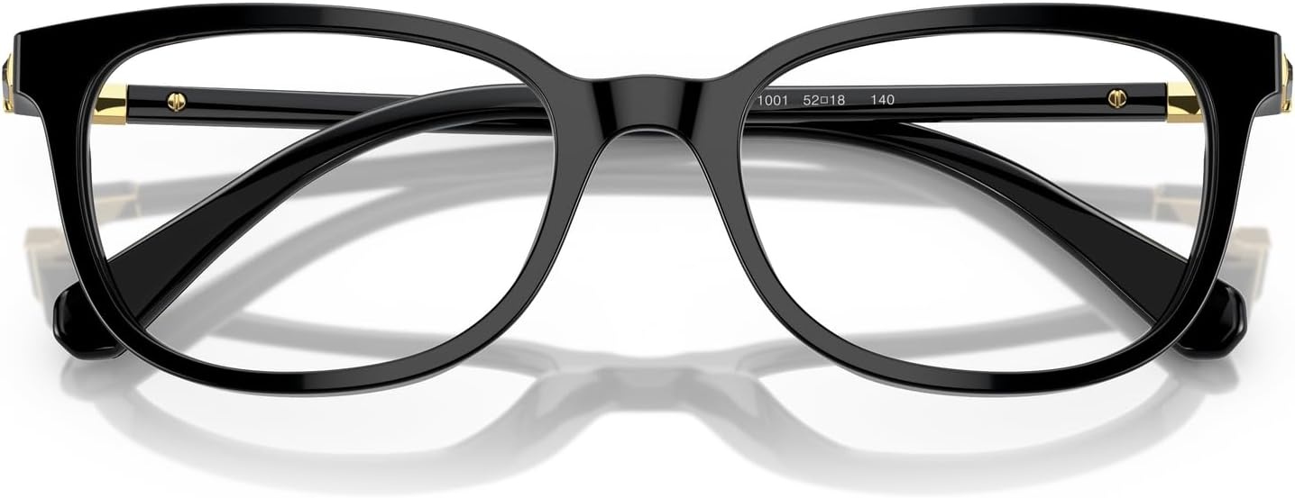 image:imageSwarovski Womens SK2003F Low Bridge Fit Rectangular Prescription Eyewear FramesBlackDemo Lens