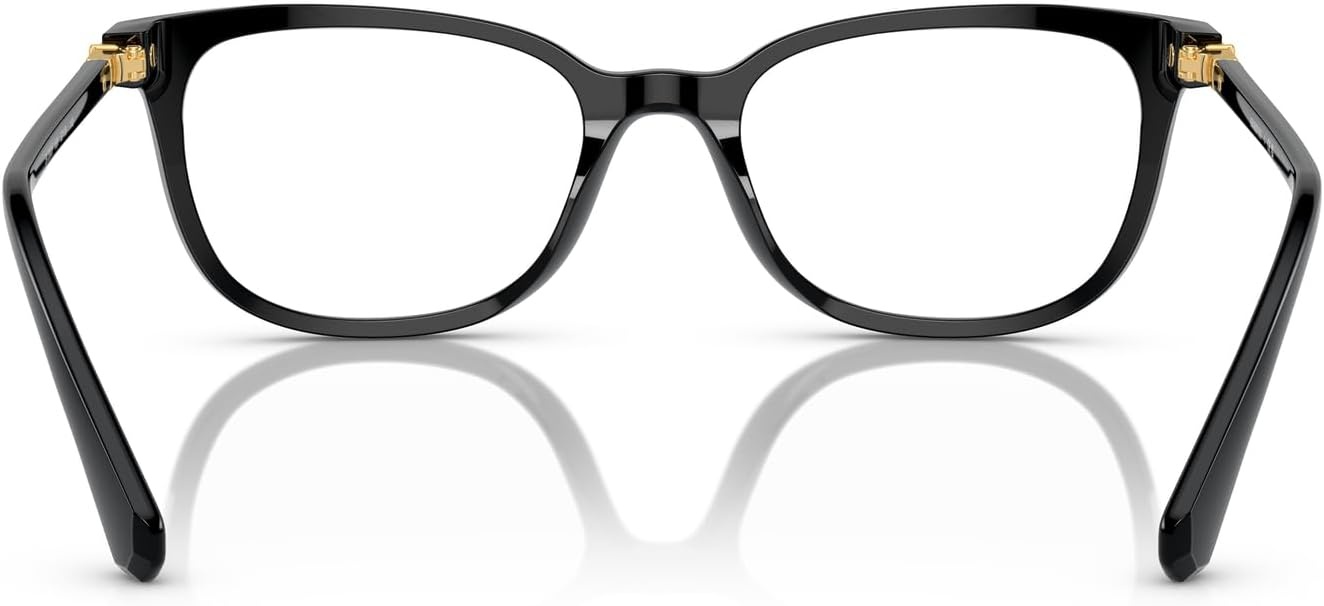 image:imageSwarovski Womens SK2003F Low Bridge Fit Rectangular Prescription Eyewear FramesBlackDemo Lens