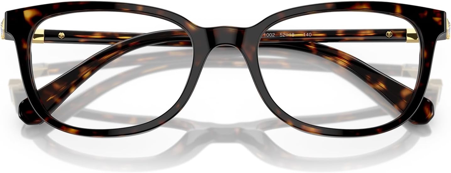 image:imageSwarovski Womens SK2003F Low Bridge Fit Rectangular Prescription Eyewear FramesHavanaDemo Lens