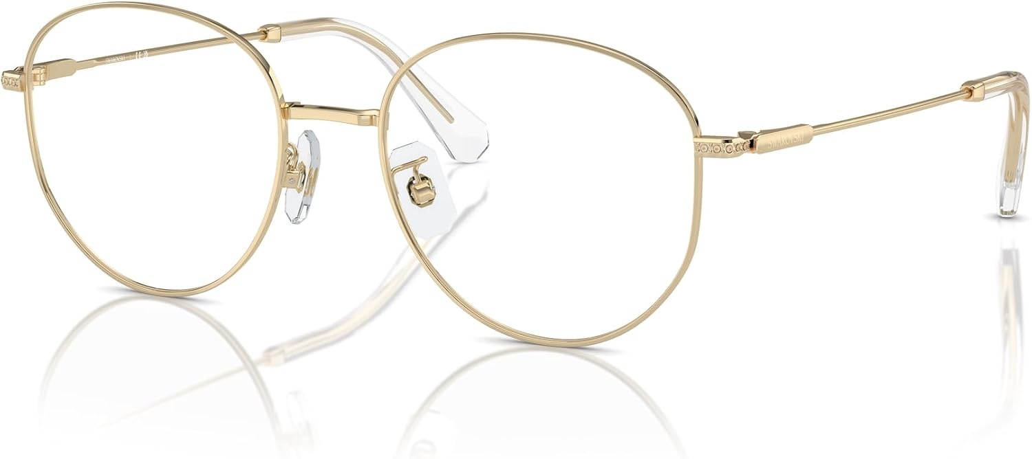 image:imageSwarovski Womens Sk1016d Round Prescription Eyewear FramesPale GoldDemo Lens