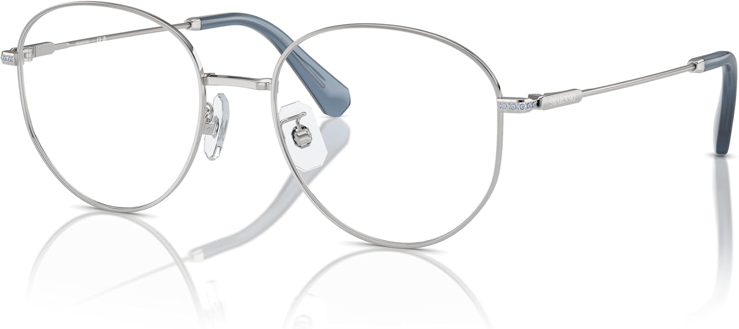 image:imageSwarovski Womens Sk1016d Round Prescription Eyewear FramesSilverDemo Lens