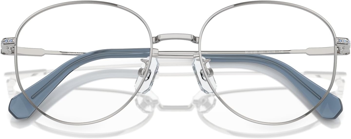 image:imageSwarovski Womens Sk1016d Round Prescription Eyewear FramesSilverDemo Lens