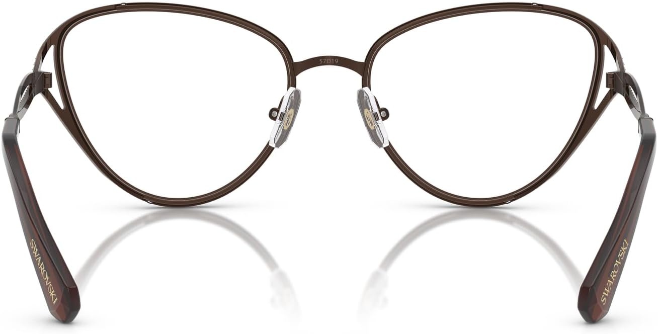 image:imageSwarovski Womens Sk1017 Cat Eye Prescription Eyewear FramesBrownDemo Lens