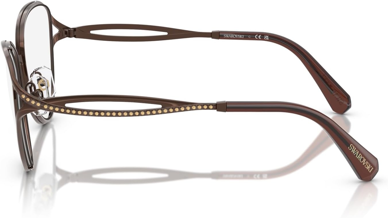 image:imageSwarovski Womens Sk1017 Cat Eye Prescription Eyewear FramesBrownDemo Lens