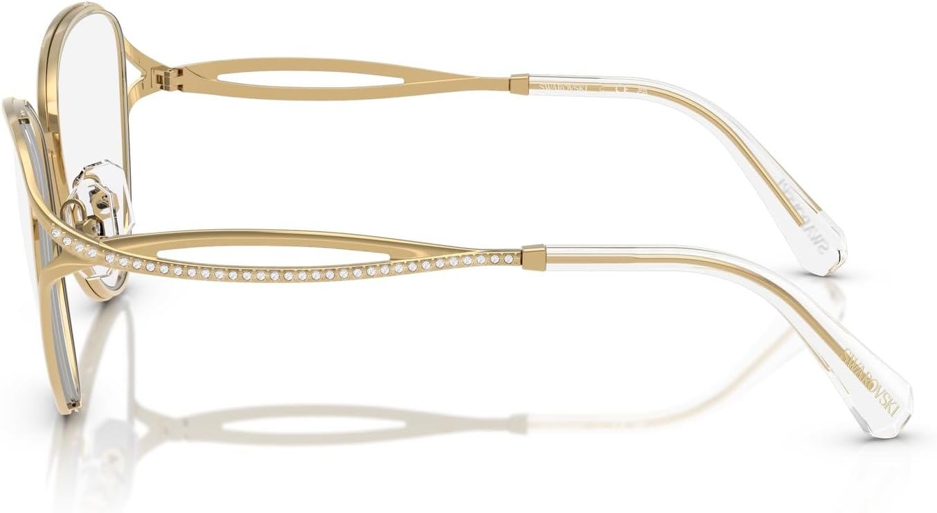 image:imageSwarovski Womens Sk1017 Cat Eye Prescription Eyewear FramesGoldDemo Lens
