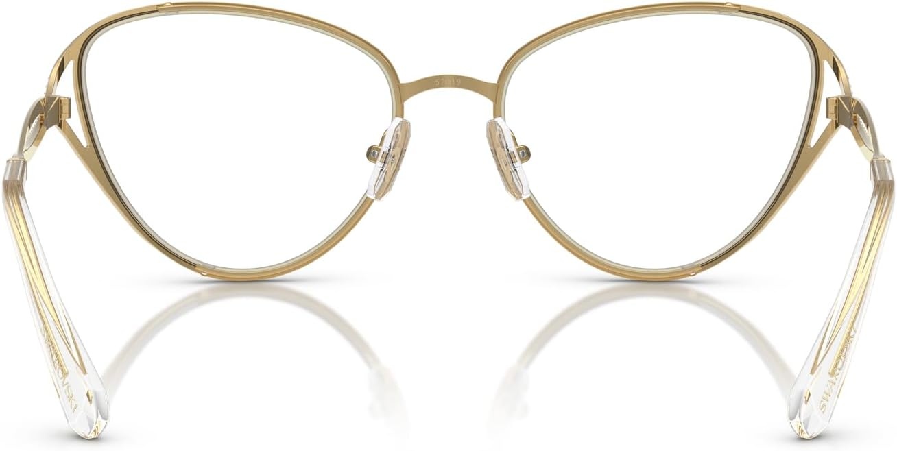 image:imageSwarovski Womens Sk1017 Cat Eye Prescription Eyewear FramesGoldDemo Lens
