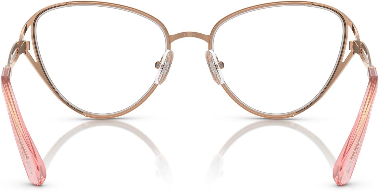 image:imageSwarovski Womens Sk1017 Cat Eye Prescription Eyewear FramesRose GoldDemo Lens