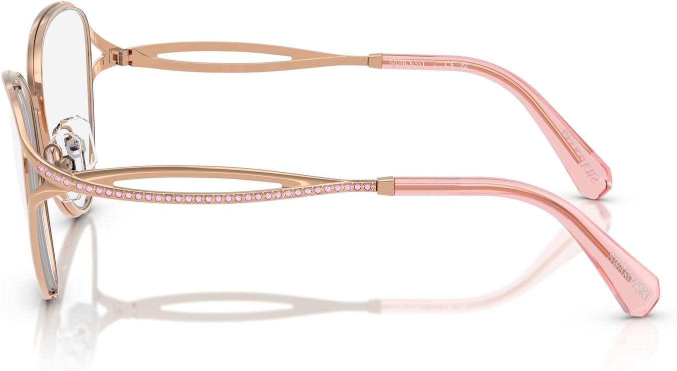 image:imageSwarovski Womens Sk1017 Cat Eye Prescription Eyewear FramesRose GoldDemo Lens