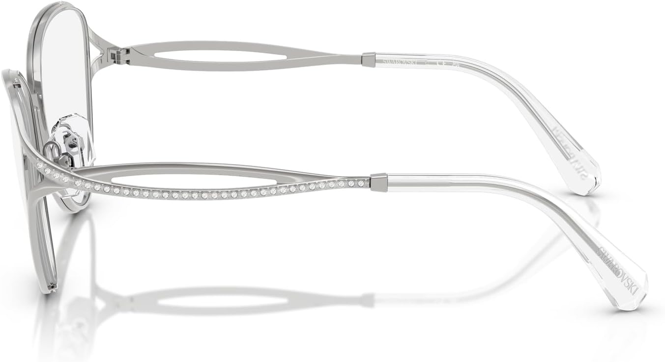 image:imageSwarovski Womens Sk1017 Cat Eye Prescription Eyewear FramesSilverDemo Lens