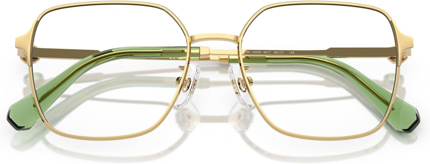 image:imageSwarovski Womens Sk1020d Square Prescription Eyewear FramesGoldDemo Lens