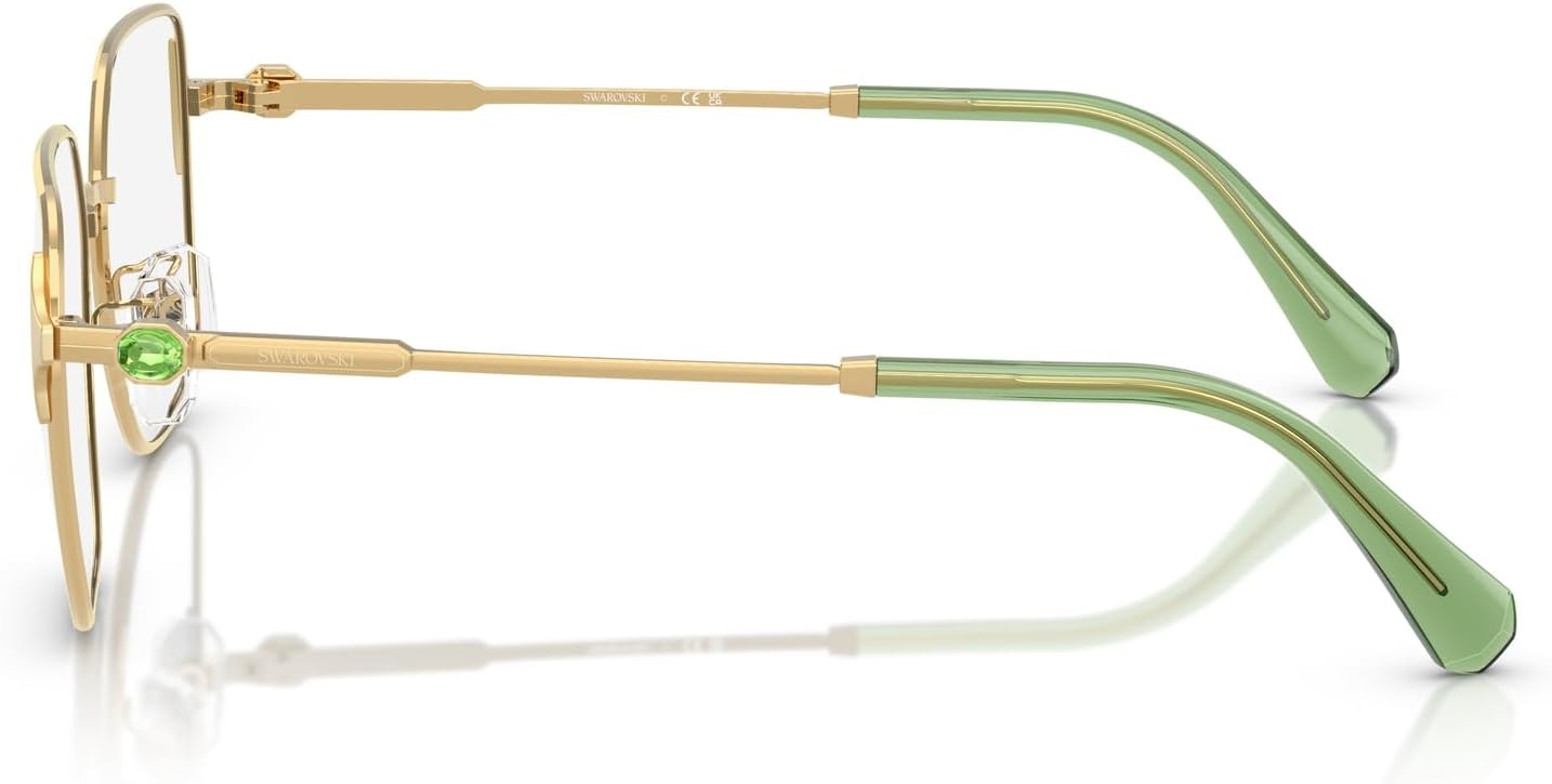 image:imageSwarovski Womens Sk1020d Square Prescription Eyewear FramesGoldDemo Lens