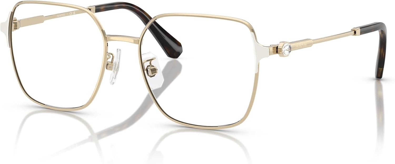 image:imageSwarovski Womens Sk1020d Square Prescription Eyewear FramesPale GoldDemo Lens