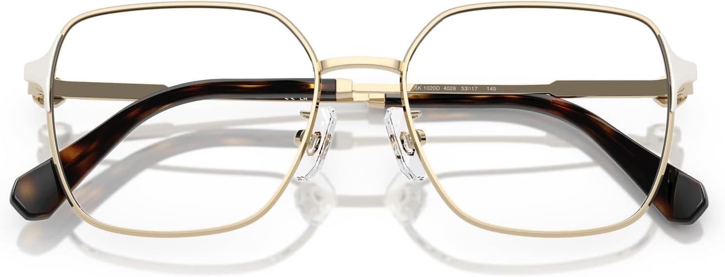 image:imageSwarovski Womens Sk1020d Square Prescription Eyewear FramesPale GoldDemo Lens