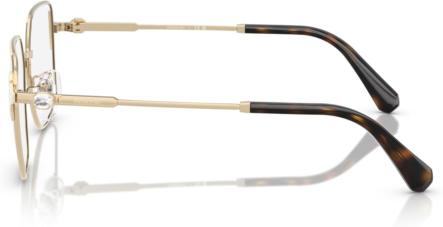 image:imageSwarovski Womens Sk1020d Square Prescription Eyewear FramesPale GoldDemo Lens
