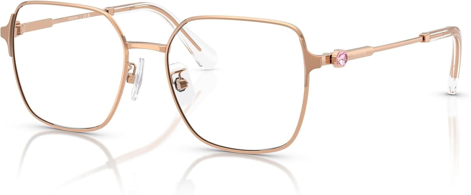 image:imageSwarovski Womens Sk1020d Square Prescription Eyewear FramesRose GoldDemo Lens