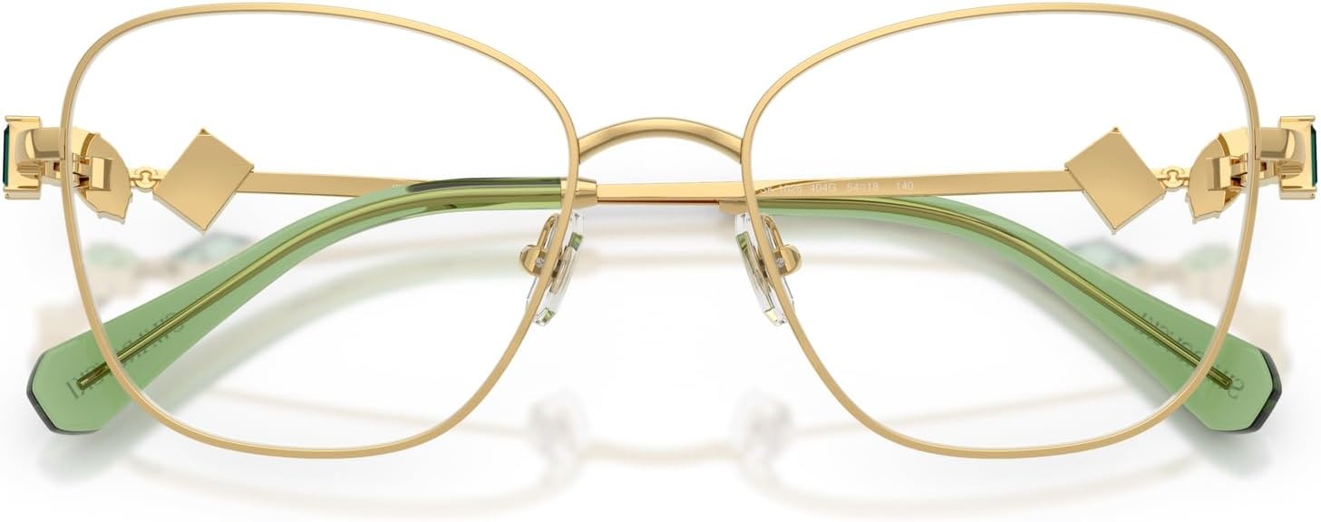 image:imageSwarovski Womens Sk1025 Square Prescription Eyewear FramesGoldDemo Lens