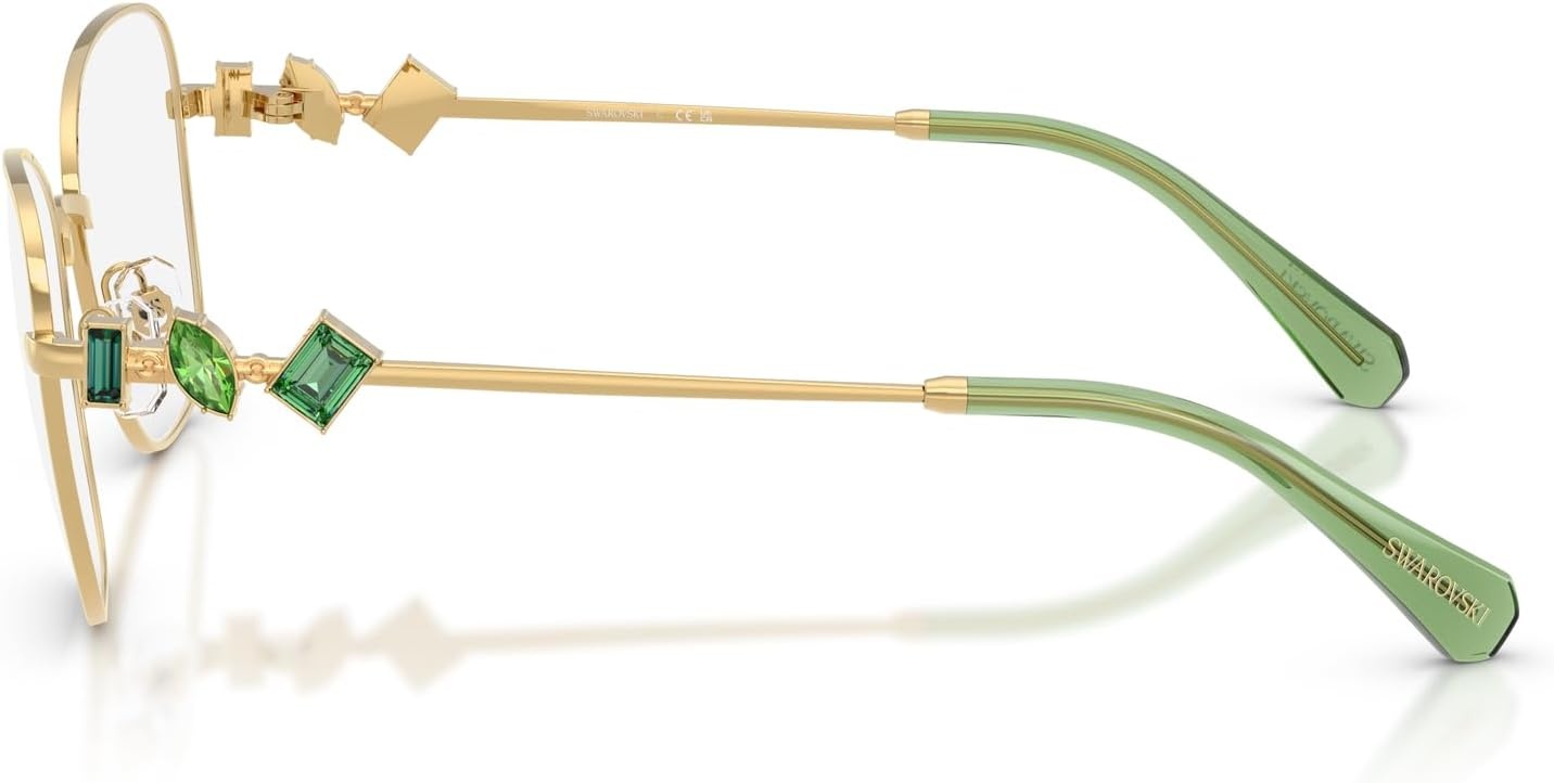 image:imageSwarovski Womens Sk1025 Square Prescription Eyewear FramesGoldDemo Lens