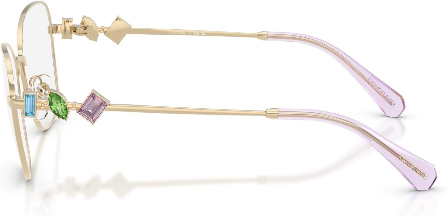 image:imageSwarovski Womens Sk1025 Square Prescription Eyewear FramesPale GoldDemo Lens