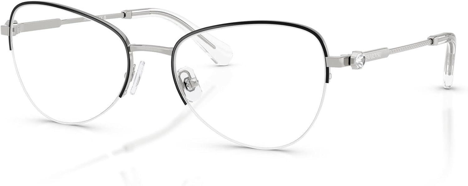 image:imageSwarovski Womens Sk1032 Oval Prescription Eyewear FramesBlackDemo Lens