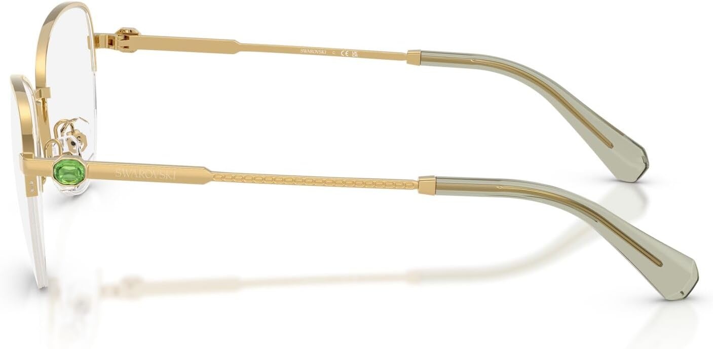 image:imageSwarovski Womens Sk1032 Oval Prescription Eyewear FramesGoldDemo Lens