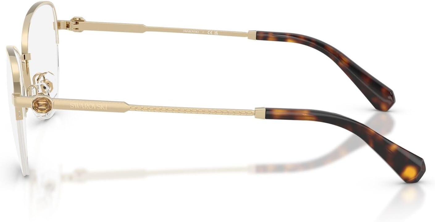 image:imageSwarovski Womens Sk1032 Oval Prescription Eyewear FramesPale GoldDemo Lens