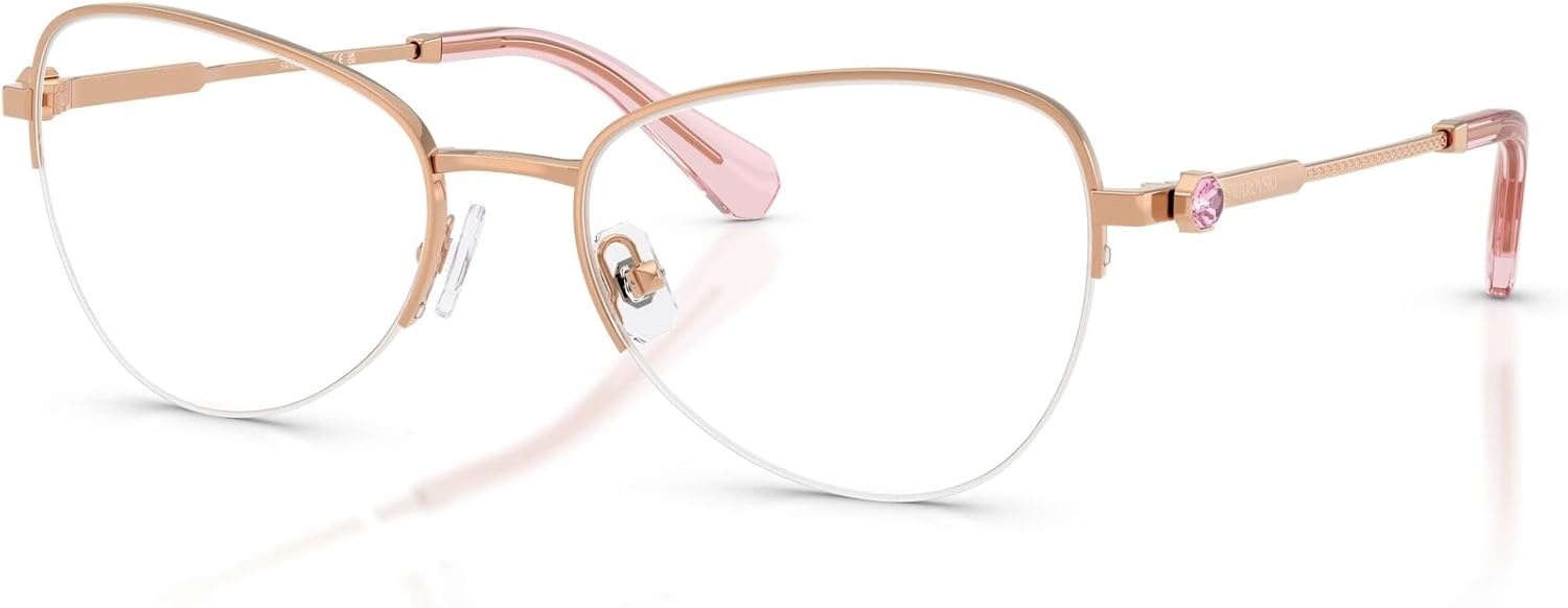image:imageSwarovski Womens Sk1032 Oval Prescription Eyewear FramesRose GoldDemo Lens